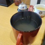 長盛庵　めん秀 - 蕎麦湯