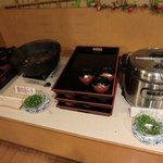 ホテル南海荘 - 2011/01　夕食（カニ汁、タイのあら汁）