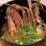 ホテル南海荘 - 2011/01　夕食（カニ汁が意外と美味かった）