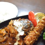 ハンバーグ＆クリームコロッケorエビフライ
