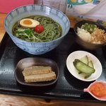 五島うどん うまかっ - 冷やしぶっかけ（磯麺）５５０円とあごめし１５０円