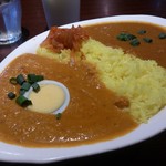 サンガム - ・ダブルカレーセット 960円　キーマが手前