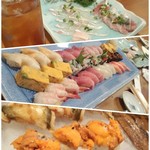 寿司処ひまわり - お造りに握り。。。雲丹までも！