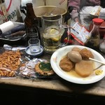 庚申酒場 - お母さんから酒のアテをもらいました