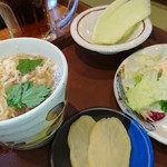 焼肉 平和園 蘭豆店 - 石焼ビビンバ定食のセット
