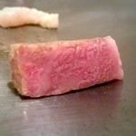 味鉄 - サーロイン加熱中(1/3)