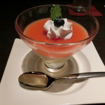 なだ万 汐留47 - ブラッドオレンジとレアチーズのプリン