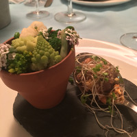 Ristorante SHIKAZAWA - 左 バーニャカウダ
                  右 ドンコのタルタル