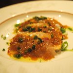 香材創作食房 アーユ - 3000円コース　しまアジとアンキモのマリネ