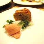 香材創作食房 アーユ - 3000円コース　緑茶のシフォンとフランボワーズのムース