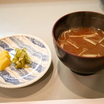 天ぷら 歌門 - 香物・一汁