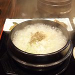 食べ門 - 半参鶏湯＆生ビール 1080円 の半参鶏湯