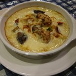 レストラン ピック - 白身魚とカキの白ワイン蒸オーブン焼き