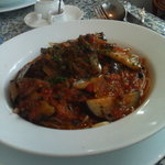 カプリッチョ - Aランチ パスタ（ナス、黒オリーブ、ケイパーのトマトソース）