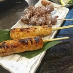 魚参 - 砂肝 、つくね串