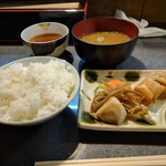 Ichikiya - 日替わりランチ（ご飯と味噌汁）