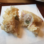 蕎麦切 森の - 蛤の天ぷら