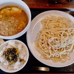 Ramen Shokudou Hitotsuki - 濃厚魚介つけ麺＋ミニ高菜ご飯