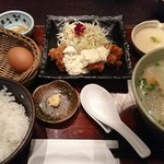 外苑 うまや - チキン南蛮とさつま汁定食