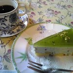 サザ コーヒー - パナマ＆抹茶のレアチーズケーキ