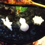 旬菜炭焼 玉河 - 大根の鶴・瓢箪・亀