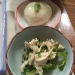 海さくら - ササミとゴーヤの酢物とチーズ豆腐