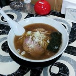 寺カフェ 中華そば水加美 - 魚介スープに平打ち麺（