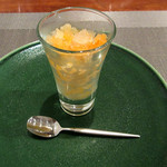 Restaurant Cinq - 口直し：清見オレンジ ライチ(ランチコース) 