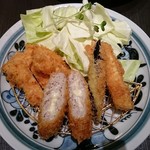 とんかつ 濵かつ - バラエティアップ。野菜が女性には嬉しいらしい。