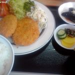 トンカツ 浅井 - コロッケ+メンチカツ定食(700円)