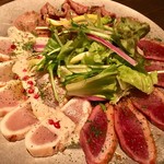 ミートチョップス - ぜいたく３種のお肉カルパッチョ￥1480