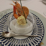 Grand rocher - カリフラワーのムース 天使の海老