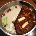 中国火鍋専門店 小肥羊 - 大鍋(麻辣＋白湯) 大辛