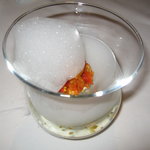 リストランテASO - トマトのなんか・・・泡はハニーのなんとか　柚子が香ります