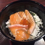 個室接待・打ちたて蕎麦 永山 - セットの海鮮丼（サーモン）