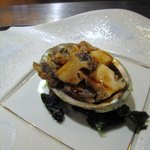 博多鉄板 じゅん - 美味しいアワビの出来上がりです。