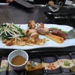 博多鉄板 じゅん - お肉の焼き上がり