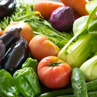 すべてのお料理に新鮮国産野菜使用◎