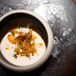 TACUBO - 新玉葱のスープ、雲丹と干し椎茸