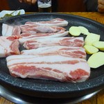 언양갈비 - 「サムギョプサル」です。