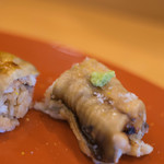 三笠鮨 - 羽根田沖（はねだおき）の星鳗（あなご）、鹽（しほ）