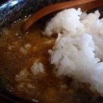 麺屋わっしょい - 「カレーつけ麺」最後はご飯ダイブｗ