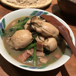 手打ち蕎麦 寺田家 - カキベーコンほうれん草バター炒め