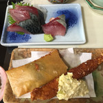 海さくら - ほらっ すごいやろ
      揚げ物と刺身よ