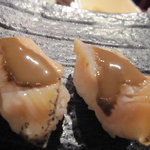 和食美酒 ほり米 - 活真つぶ貝肝醤油のにぎり