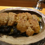 東京肉しゃぶ家 - これが凄い、雲丹とアワビの焼き物