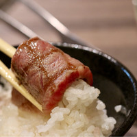 極上松阪牛 牛追道中 - 肉巻き♪