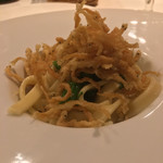 カーサ・デル・チーボ - ラガーネ 菜花のアンチョビソース 小川原湖産シラウオのフリットと