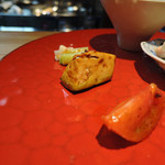 明道町中国菜 一星 - 泉州茄子、静岡県佐野トマト