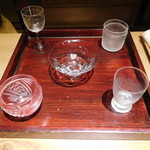 御料理 光安 - ガラスの杯各種